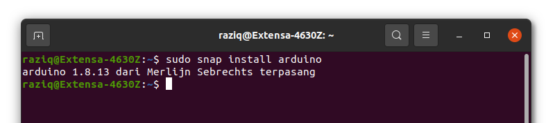 Arduino IDE Installation Via Snap Package